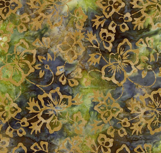 Riley Blake - Expressions Batiks Radiant Peridot Fern - Hand Dyed Batik Quilting fabric by the half yard BT23381-325
