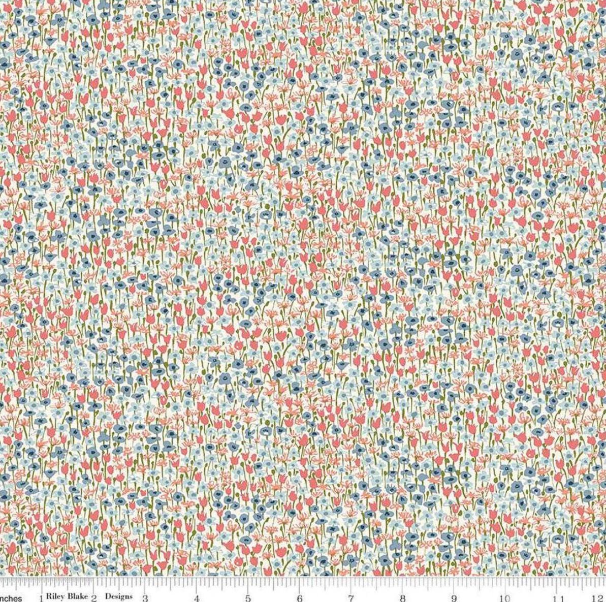 Liberty Fabrics - Botanist's Walk - Joy Meadow B - Lasenby Cotton - Quilting Fabric by the half yard