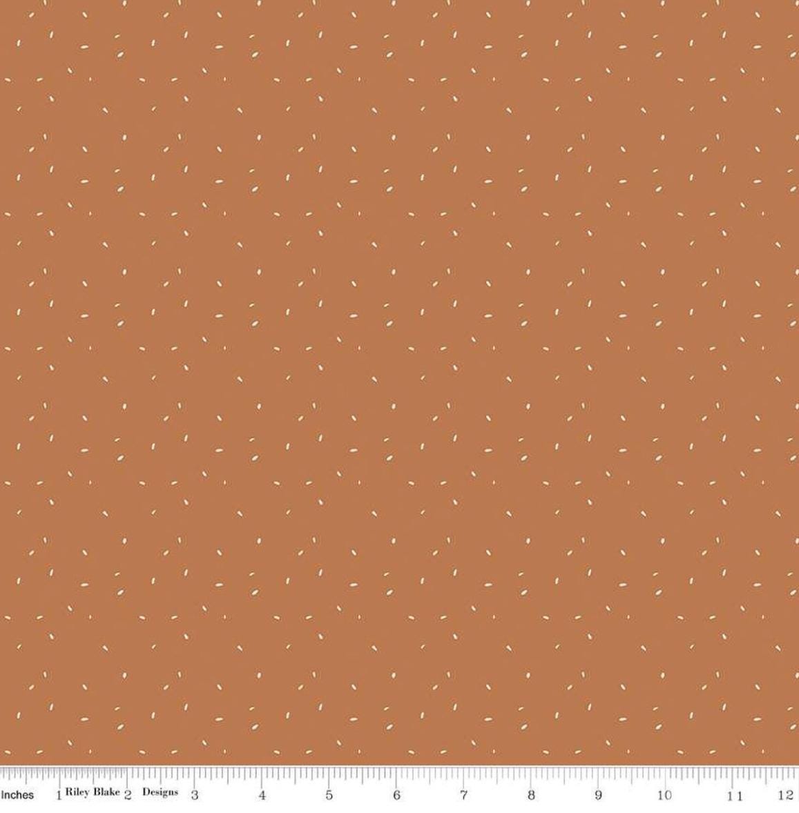 Riley Blake - Olive Grove - Dots Terra Cotta - SKU: C16637-TERRACOTTA - Quilting fabric by the half yard
