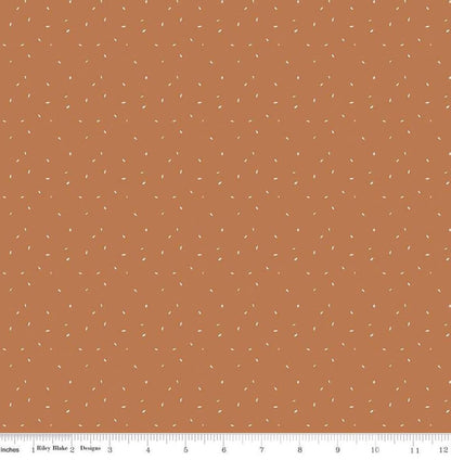 Riley Blake - Olive Grove - Dots Terra Cotta - SKU: C16637-TERRACOTTA - Quilting fabric by the half yard