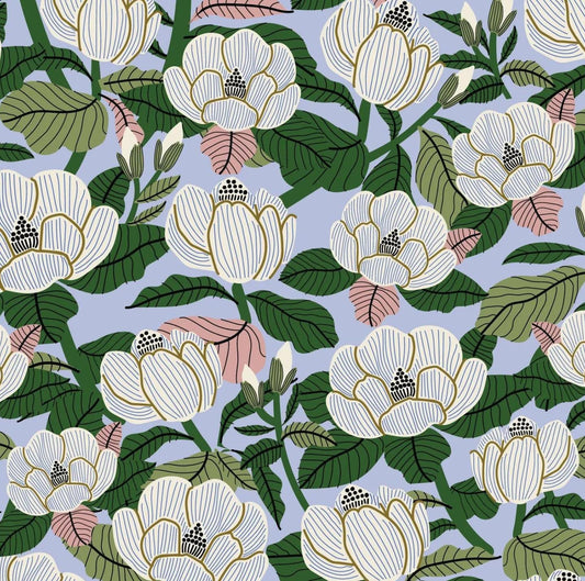 Cloud 9 - Hidden Thicket - Magnolia by Leah Duncan 100% Organic Cotton by the half yard