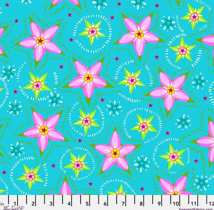 Free Spirit - Welcome Home - Teal Floral Summer by Anna Maria Horner Fabric by the half yard