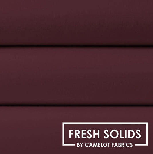 Camelot - Fresh Solids - Bordeaux - Fabric by the half yard