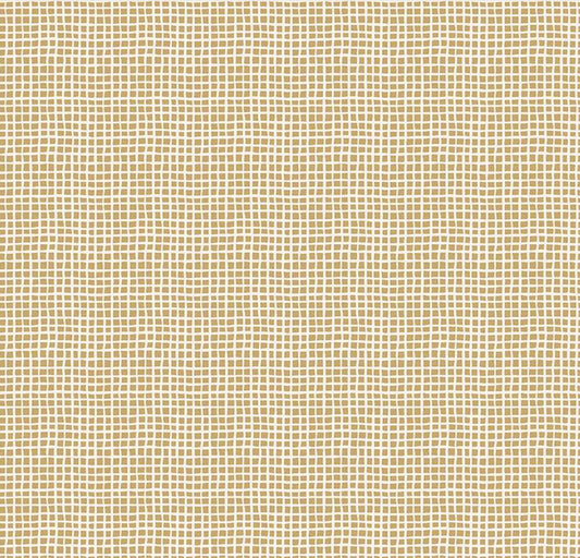 Riley Blake - Round The Mountain - Wonky Gingham - Curry - Fabric by the half yard