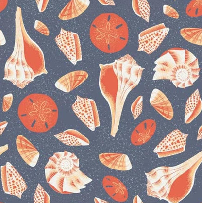 Paintbrush Studios - Gulls Just Wanna Have Fun - Shells - Fabric by the half yard
