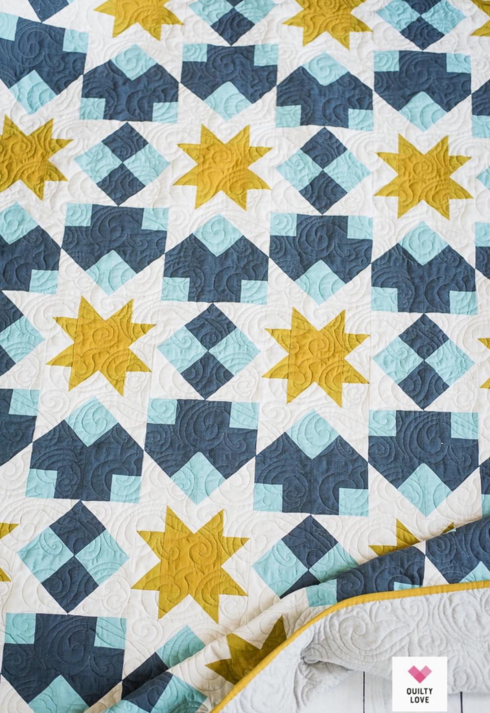 Night Stars Pattern by Quilty Love - Printed Paper Pattern