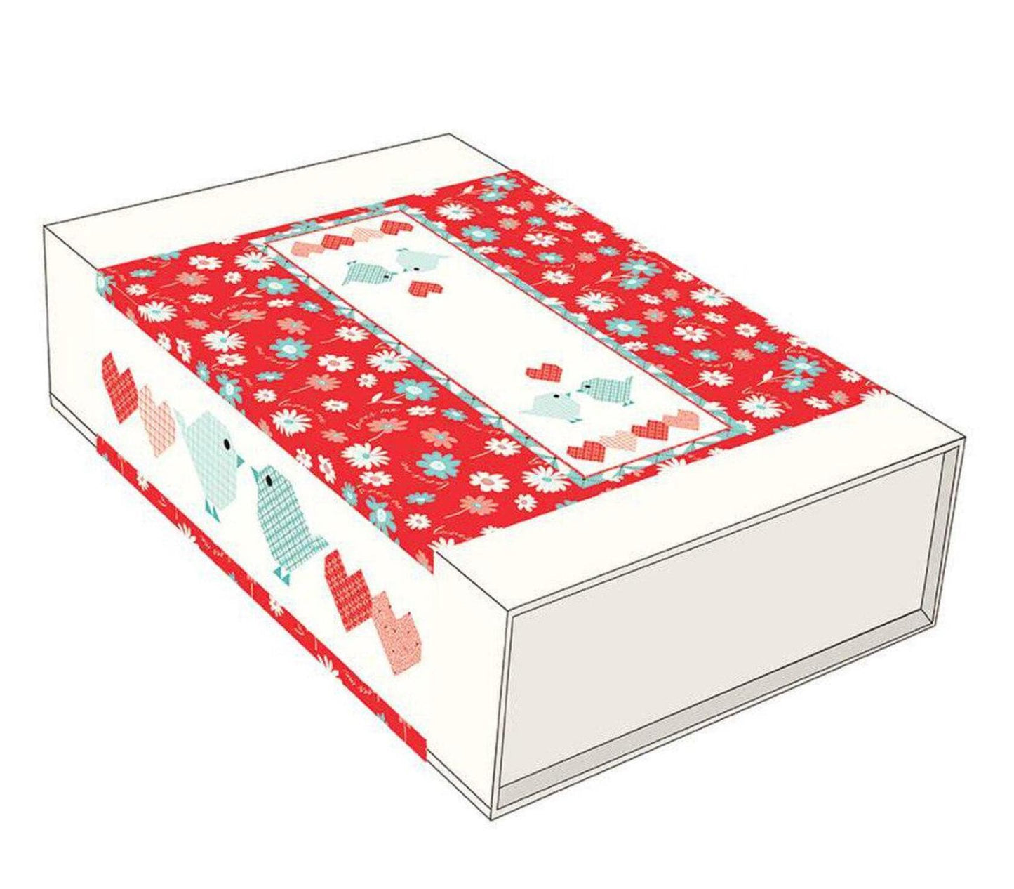 Riley Blake - Heart to Heart Table Runner Quilt Kit by Sandy Gervais of Pieces of My Heart KT-15402