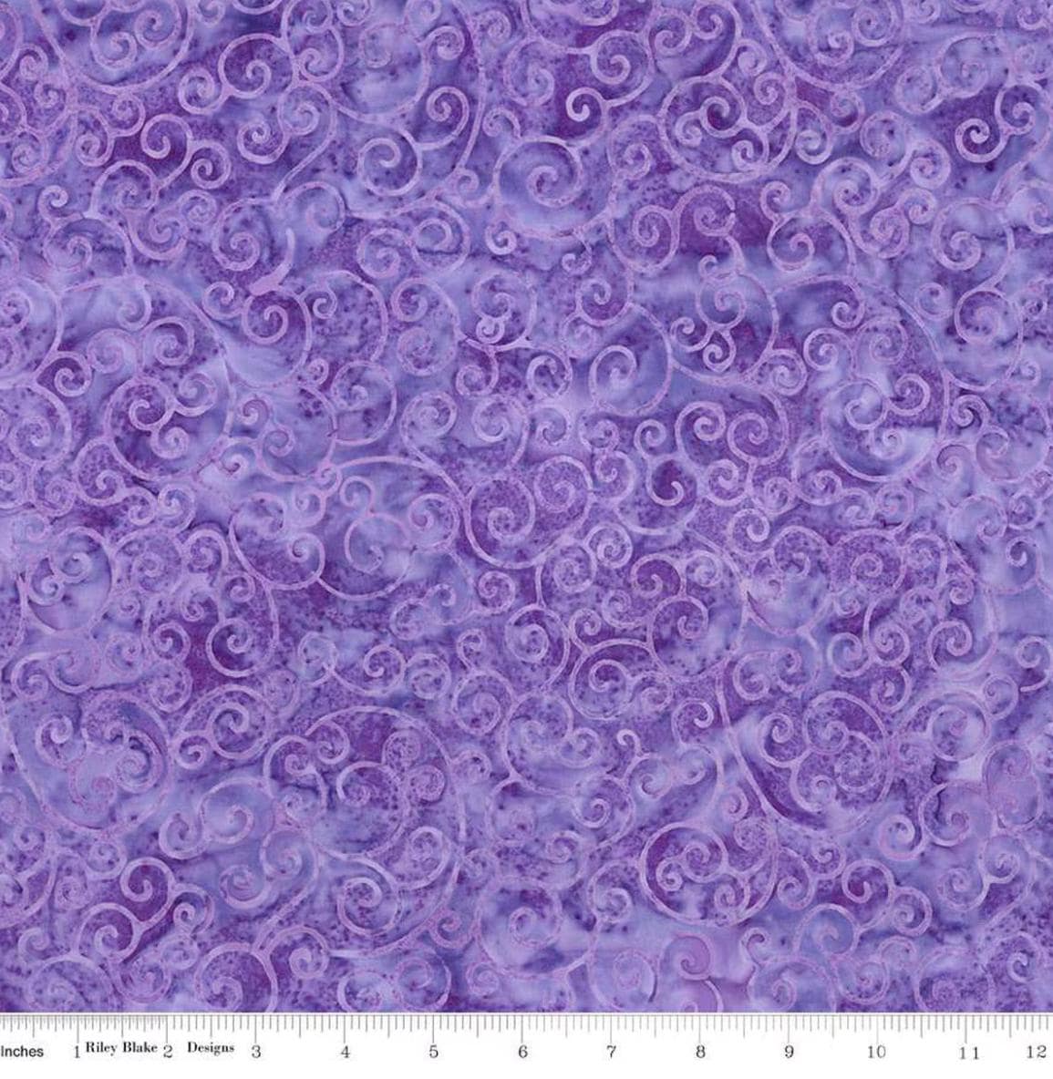 Riley Blake - Expressions Batiks Radiant Flourish Orchid - Hand Dyed Batik Quilting fabric by the half yard BT23383-173