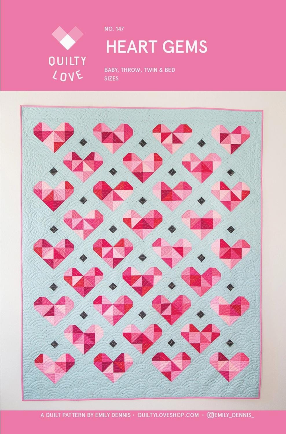Heart Gems by Quilty Love - Printed Paper Pattern