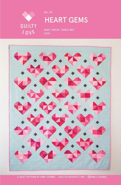 Heart Gems by Quilty Love - Printed Paper Pattern