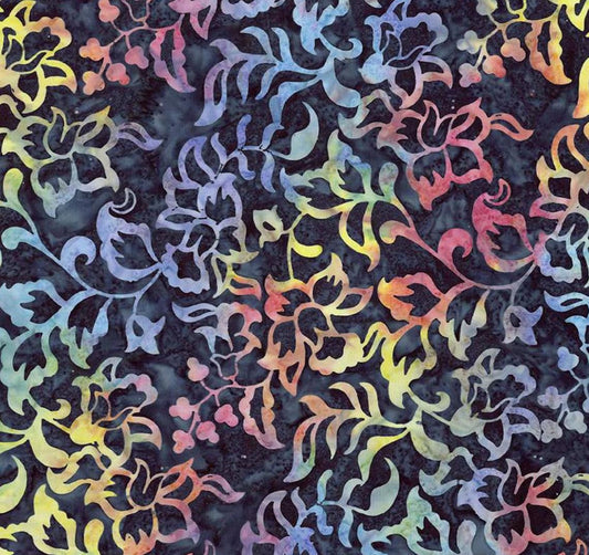 Riley Blake - Expressions Batiks Radiant Flourish Dancing Lights - Hand Dyed Batik Quilting fabric by the half yard BT23382-165