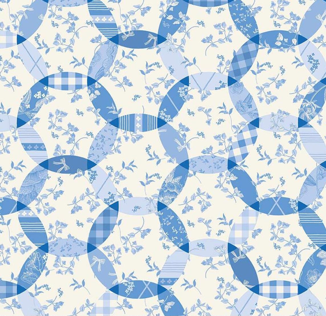 Riley Blake - Penelope - Cheater Print - Cream - C16647-CREAM Quilting Cotton Fabric by the HALF yard