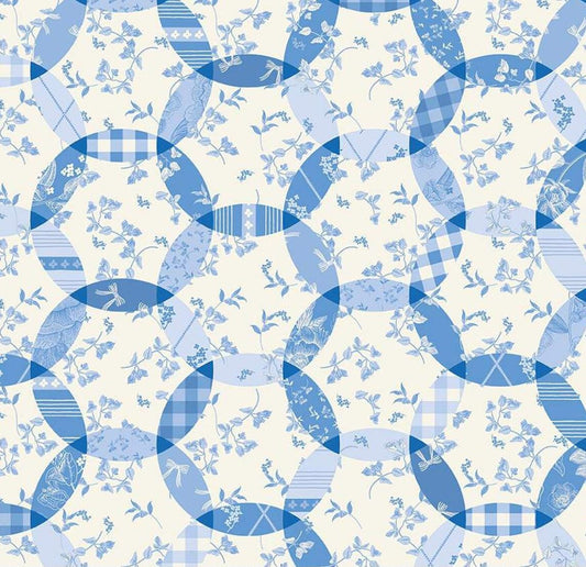 Riley Blake - Penelope - Cheater Print - Cream - C16647-CREAM Quilting Cotton Fabric by the HALF yard