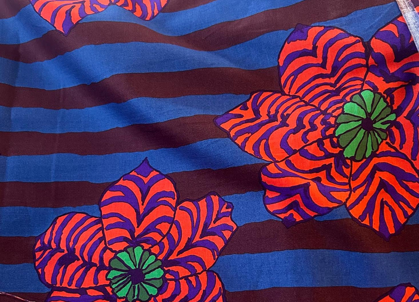 Kaffe Fassett - Zebra Lily - Dark - Free Spirit Fabrics - PWBM091.DARK - Fabric by the half yard