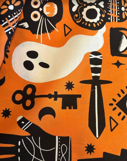 Alexander Henry - Incantation - Orange - 8951A - Fabric by the half yard