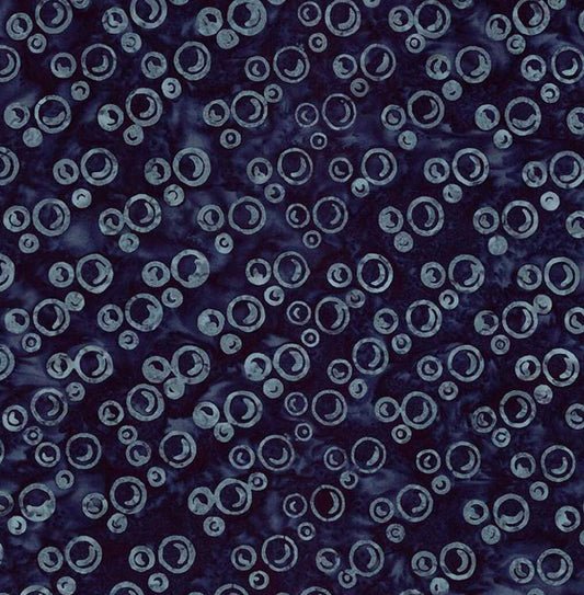 Riley Blake - Expressions Batiks Radiant Flourish Midnight - Hand Dyed Batik Quilting fabric by the half yard BT23384-299