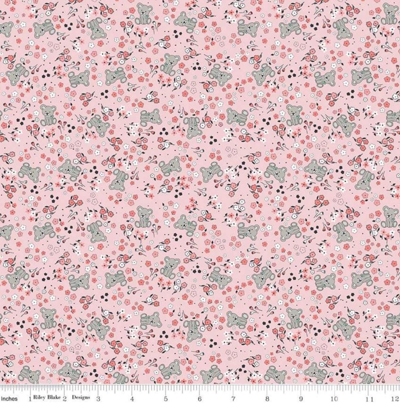 Riley Blake - Sleep Tight - Pink Garden by Gabrielle Neil Design Studio - Fabric by the HALF Yard