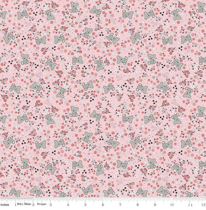 Riley Blake - Sleep Tight - Pink Garden by Gabrielle Neil Design Studio - Fabric by the HALF Yard