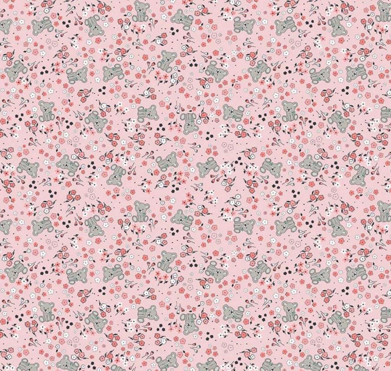 Riley Blake - Sleep Tight - Pink Garden by Gabrielle Neil Design Studio - Fabric by the HALF Yard