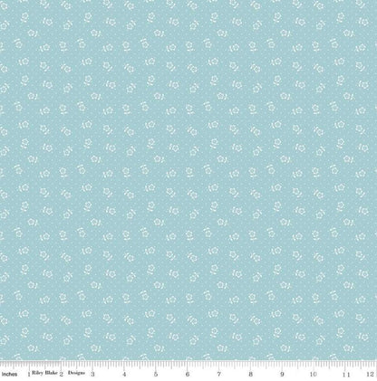 Riley Blake - Mary Catherine - Flower Dots Songbird - C16705-SONGBIRD - Fabric by the half yard