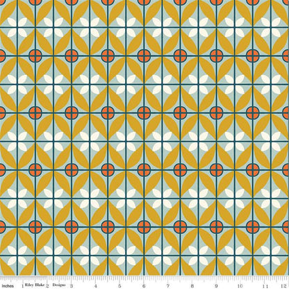 Riley Blake - Eden Tile - Mist - C12922 Geometric Quilting Cotton by the HALF Yard