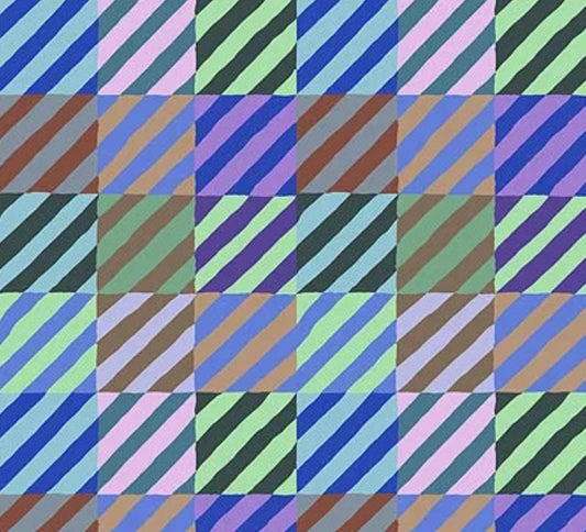 Kaffe Fassett - Regimental Ties - Blue - Fabric by the half yard