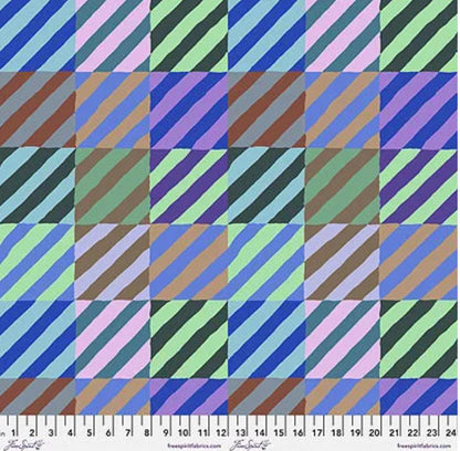 Kaffe Fassett - Regimental Ties - Blue - Fabric by the half yard