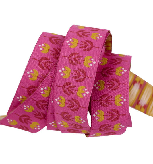 Ruby Star Society - Woodland Park - Pick Guard 7/8" Wide Jacquard Ribbon by Rashida Coleman Hale for Renaissance Ribbon  - By the HALF Yard