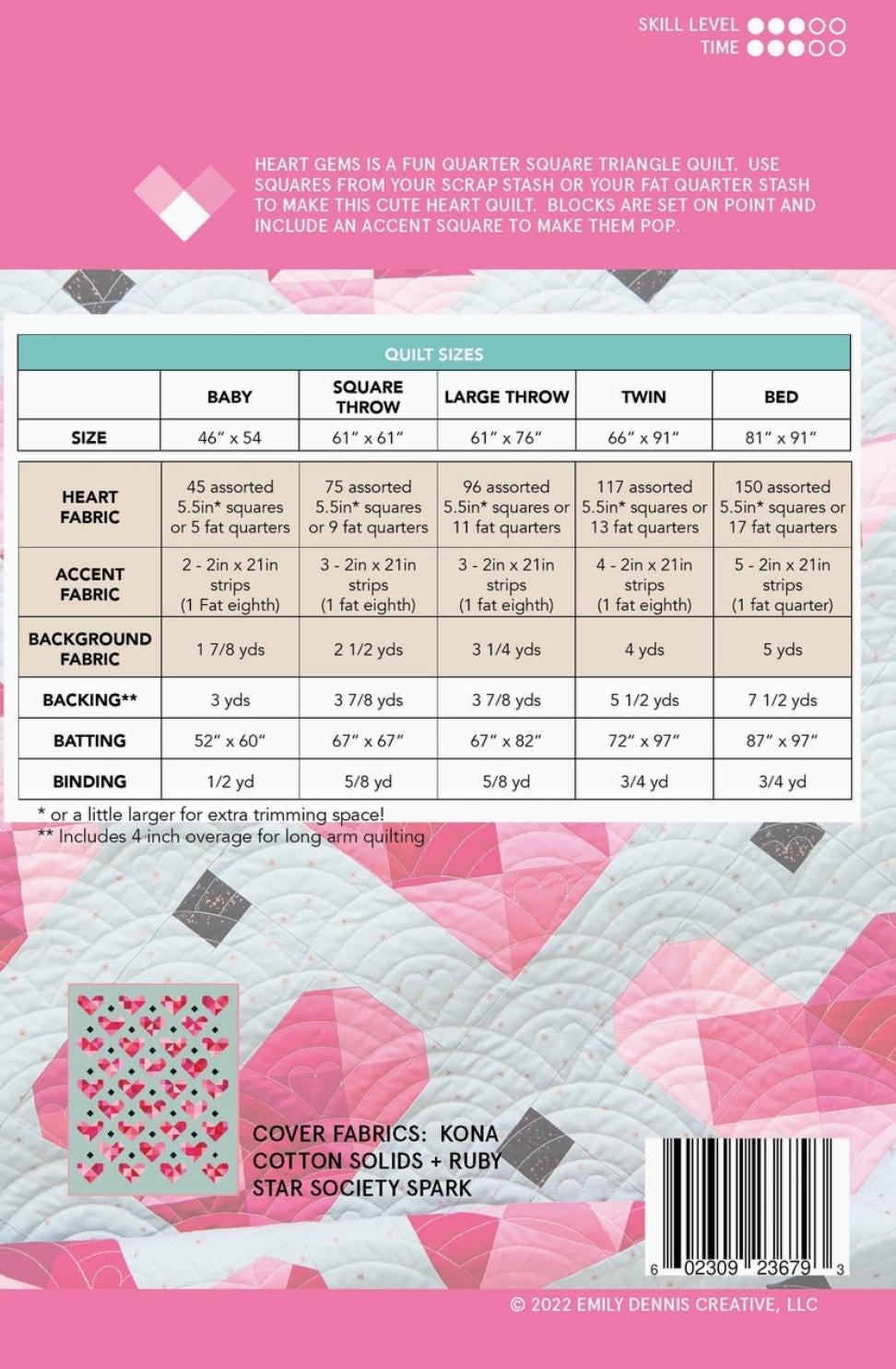 Heart Gems by Quilty Love - Printed Paper Pattern