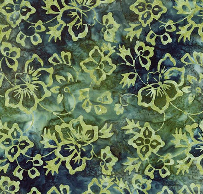 Riley Blake - Expressions Batiks Radiant Flourish Rainstorm - Hand Dyed Batik Quilting fabric by the half yard BT23381-308