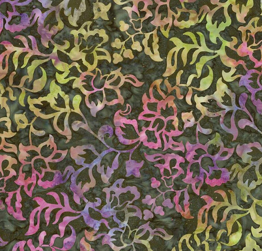 Riley Blake - Expressions Batiks Radiant Flourish Garden Party - Hand Dyed Batik Quilting fabric by the half yard BT23382-327