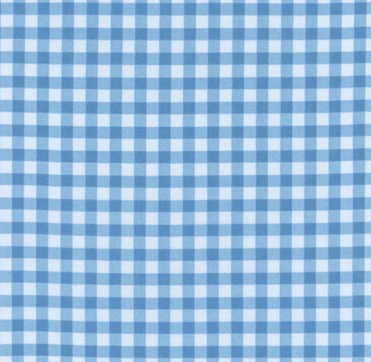 Riley Blake - Penelope- Gingham Blue - C16644-BLUE Quilting Cotton Fabric by the HALF yard