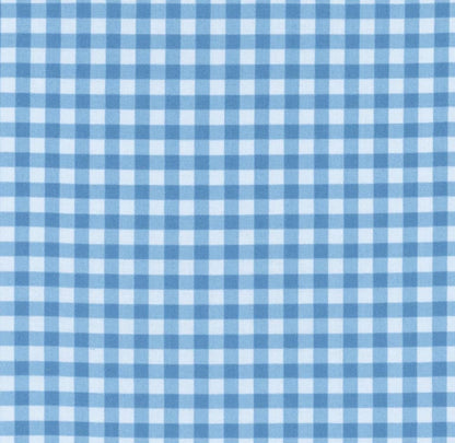 Riley Blake - Penelope- Gingham Blue - C16644-BLUE Quilting Cotton Fabric by the HALF yard