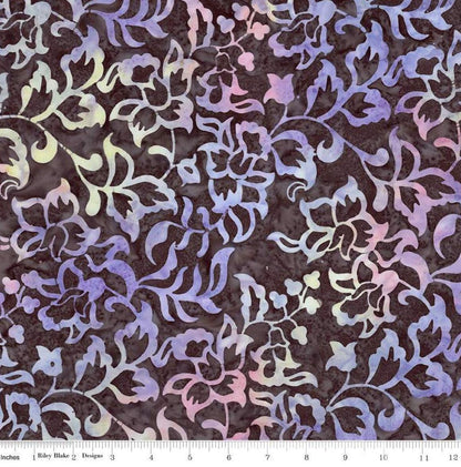 Riley Blake - Expressions Batiks Radiant Flourish Powdered Pearl - Hand Dyed Batik Quilting fabric by the half yard BT23382-162