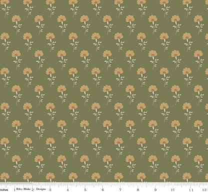 Riley Blake - Threads of Grace - Flora Green C16821-GREEN Quilting Cotton Fabric by the HALF Yard