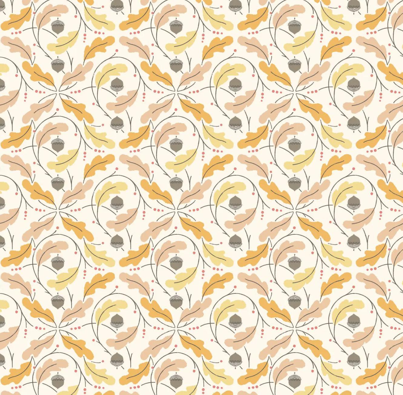Cloud9 / Felicity Fabrics - Autumn Bursting - Acorn Dance - 610266 - 100% Certified Organic Quilting Cotton by the half yard