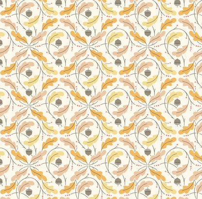Cloud9 / Felicity Fabrics - Autumn Bursting - Acorn Dance - 610266 - 100% Certified Organic Quilting Cotton by the half yard