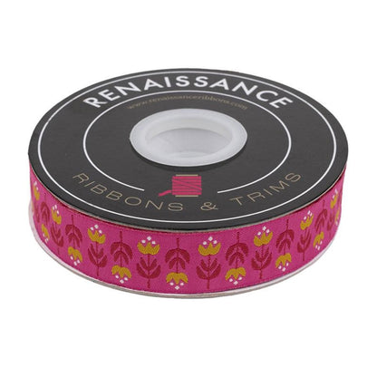 Ruby Star Society - Woodland Park - Pick Guard 7/8" Wide Jacquard Ribbon by Rashida Coleman Hale for Renaissance Ribbon  - By the HALF Yard