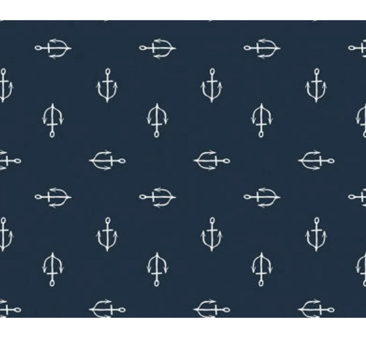 Dear Stella - Sink Or Swim - Anchors - Navy - 100% Quilting Cotton by the half yard - STELLA-SRR1058