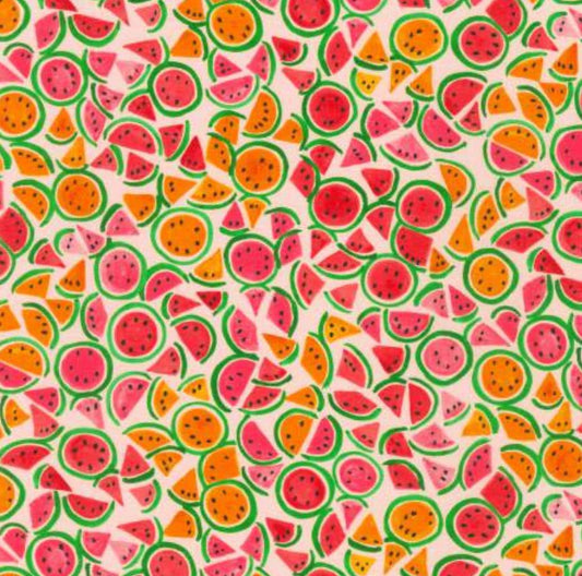 Robert Kaufman - Wishwell - Sweetness Watermelon Slices - Fabric by the half yard