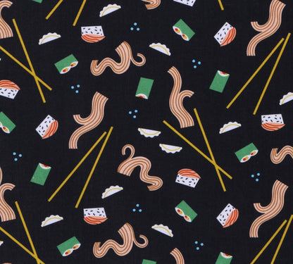 Dear Stella - Take Me To Tokyo - Soy Dreams - Black Wren - 100% Quilting Cotton Fabric by the HALF YARD - STELLA-DAW1391
