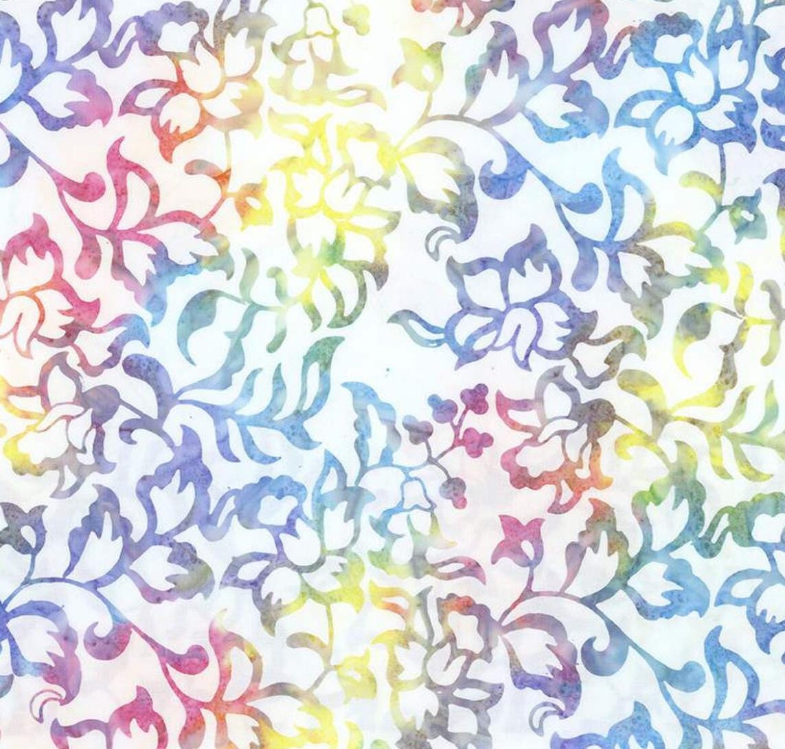 Riley Blake - Expressions Batiks Radiant Rainbow Sherbet - Hand Dyed Batik Quilting fabric by the half yard BT23382-128