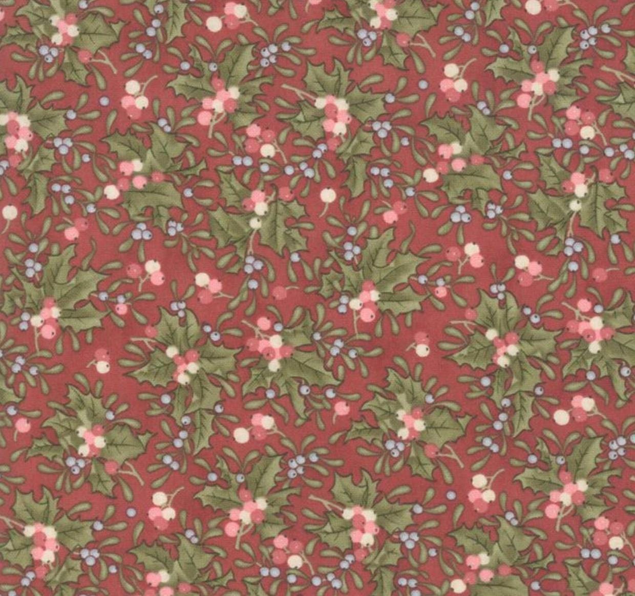 Moda - Marches De Noel - Crimson - Fabric by the HALF YARD