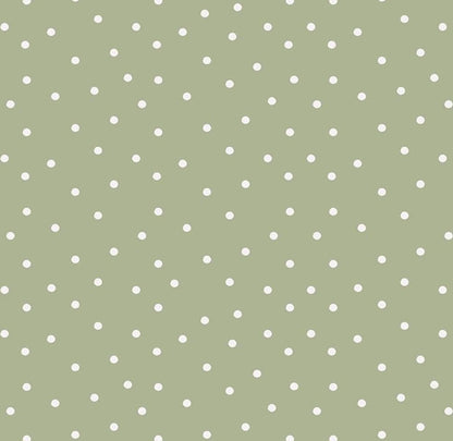 Riley Blake - Sunflower Whispers - Green Dots C16673-Green Quilting Cotton Fabric by the HALF Yard