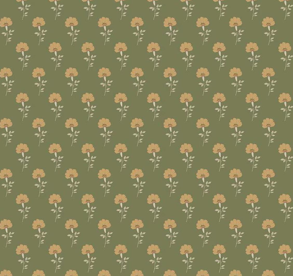 Riley Blake - Threads of Grace - Flora Green C16821-GREEN Quilting Cotton Fabric by the HALF Yard