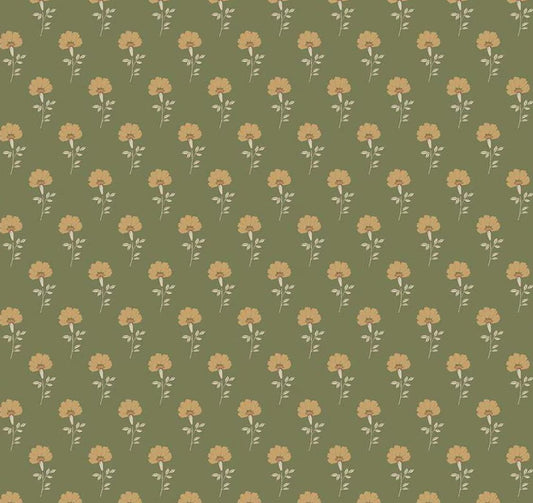 Riley Blake - Threads of Grace - Flora Green C16821-GREEN Quilting Cotton Fabric by the HALF Yard