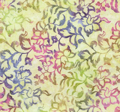 Riley Blake - Expressions Batiks Radiant Flourish Artichoke - Hand Dyed Batik Quilting fabric by the half yard BT23382-321