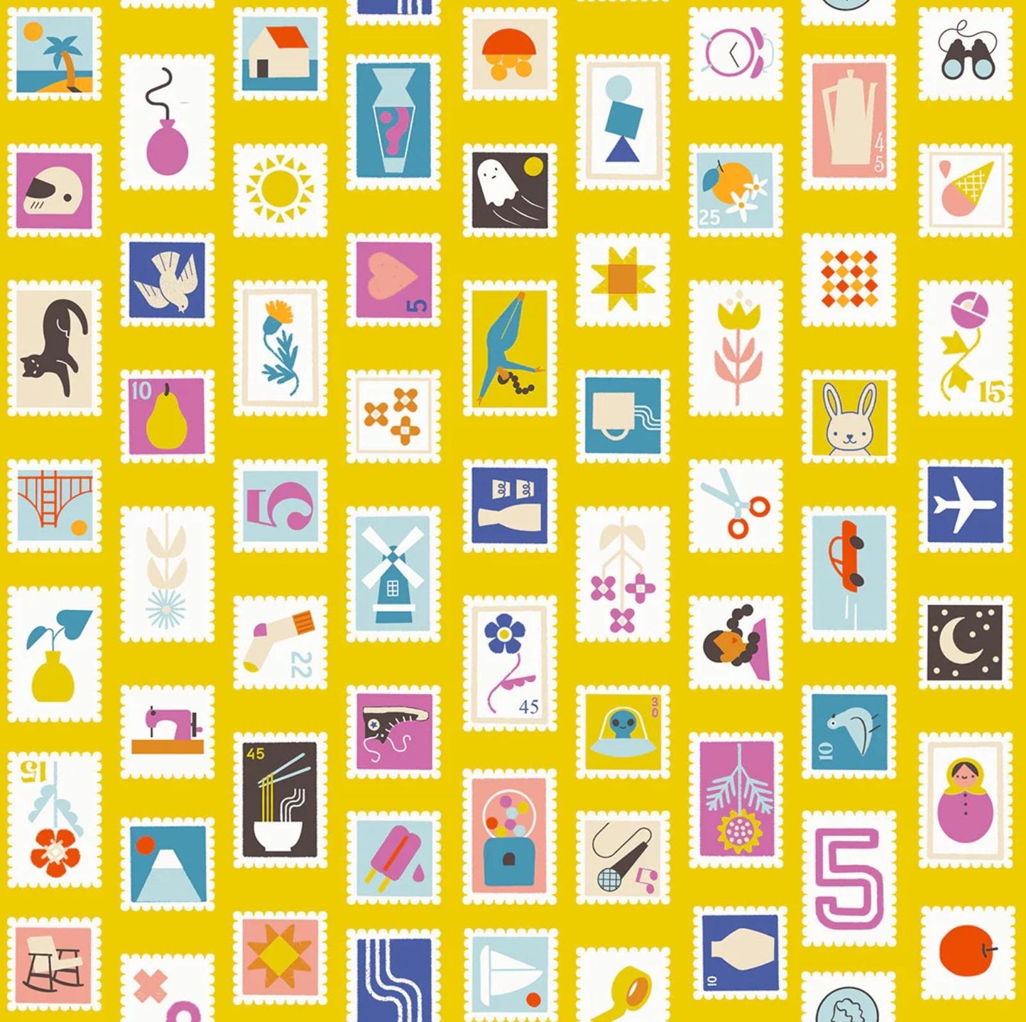 Ruby Star Society - Stampy - Salutations - Golden Hour - by Rashida Coleman Hale - Fabric by the Half Yard