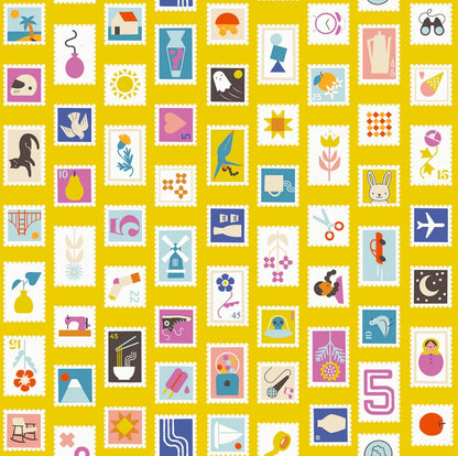 Ruby Star Society - Stampy - Salutations - Golden Hour - by Rashida Coleman Hale - Fabric by the Half Yard