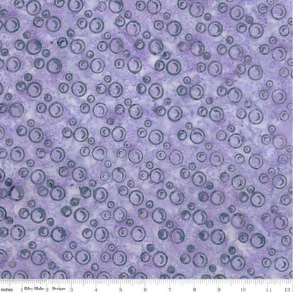 Riley Blake - Expressions Batiks Radiant Lavender Blue - Hand Dyed Batik Quilting fabric by the half yard BT23384-172